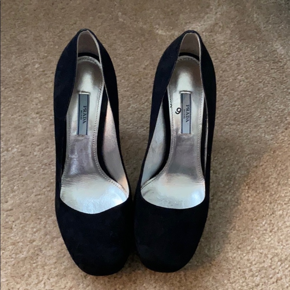 Prada suede heels